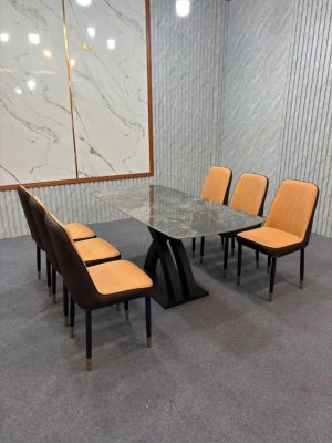 bàn ghế monet không tay màu cam