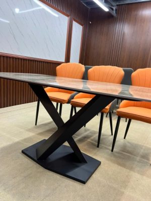 Bộ bàn Ghế nhập khẩu ella(vỏ sò) màu cam A15