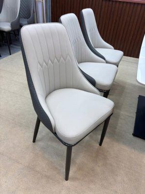 bộ bàn ghế ăn nhập khẩu 6 ghế Monet vip màu be